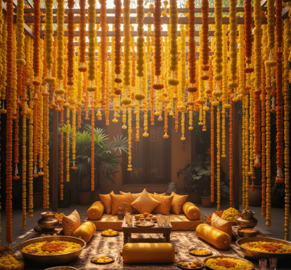 Boutique Haldi Backdrop